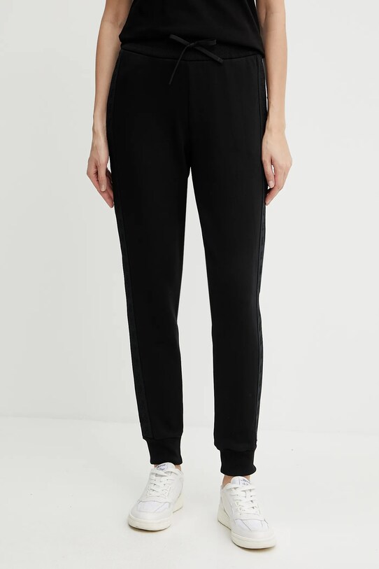 Bombažen spodnji del trenirke Armani Exchange Pletenina črna XW000503.AF12804