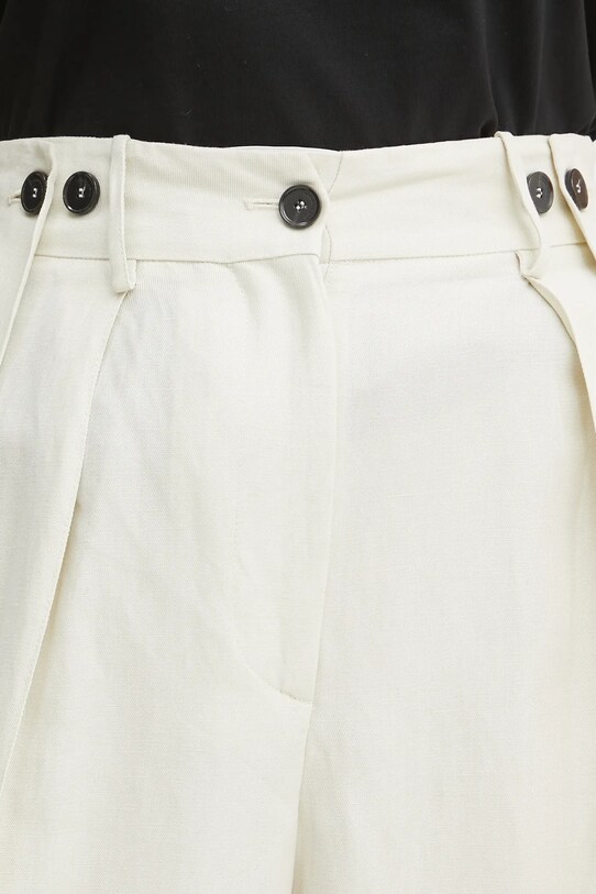 Liviana Conti pantaloni de trening cu amestec de in bej F5SL78