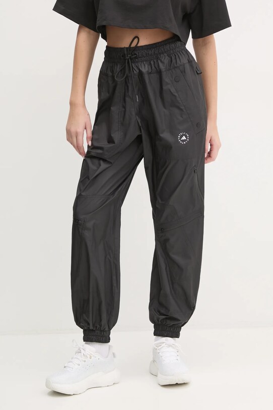 adidas by Stella McCartney spodnie tkanina czarny JJ0092