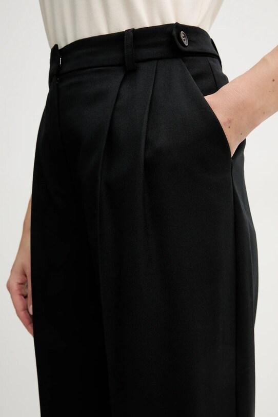 Vlněné kalhoty A.P.C. pantalon joseon černá WOAPO.F08475