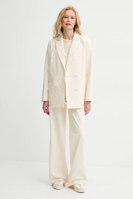 A.P.C. pantaloni de bumbac pantalon margaret COHFU.F08476 bej SS25