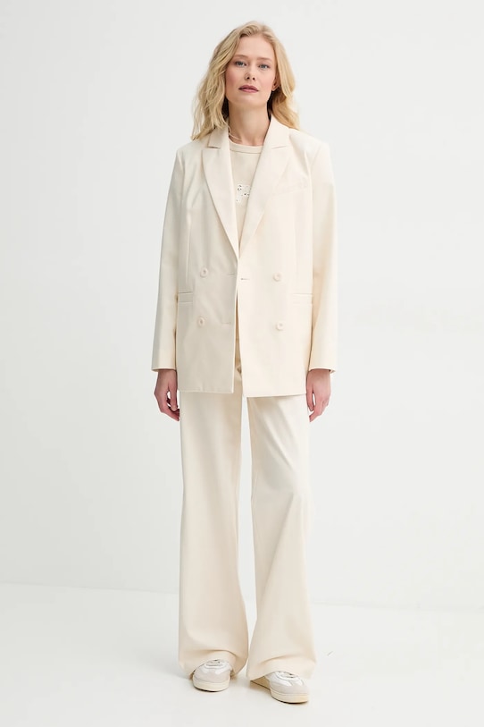 Bavlnené nohavice A.P.C. pantalon margaret COHFU.F08476 béžová SS25