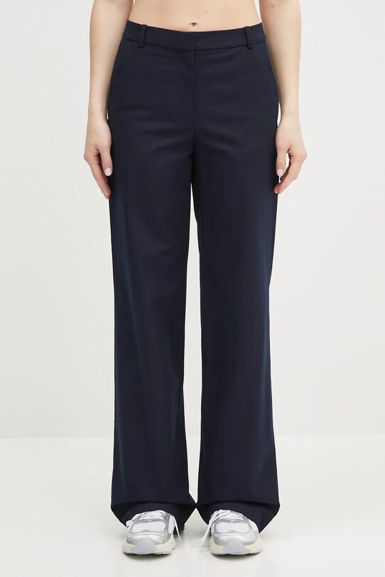 A.P.C. pantaloni de bumbac pantalon margaret bumbac bleumarin COHFU.F08476