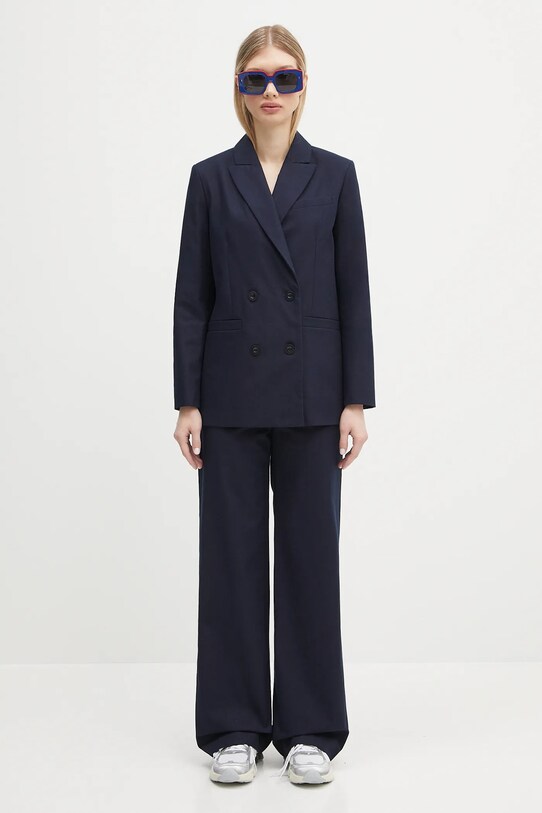 Памучен панталон A.P.C. pantalon margaret COHFU.F08476 тъмносин