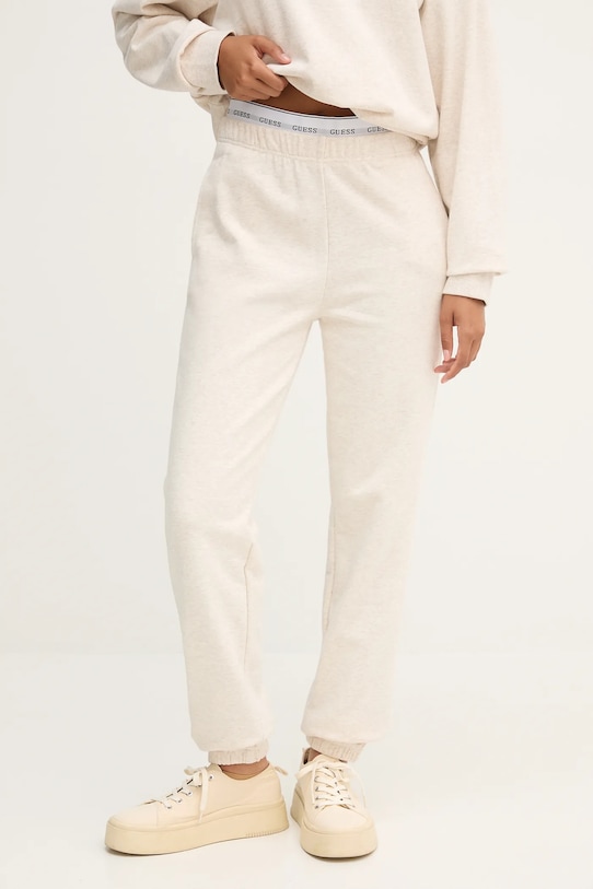 Guess spodnie dresowe SOFIA beżowy O5RB01.KCO31