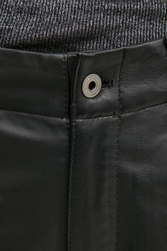 Kožené kalhoty Pepe Jeans FREDJA černá PL211797