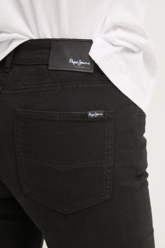 Pepe Jeans jeansi MID RISE SKINNY THELMA negru PL211800