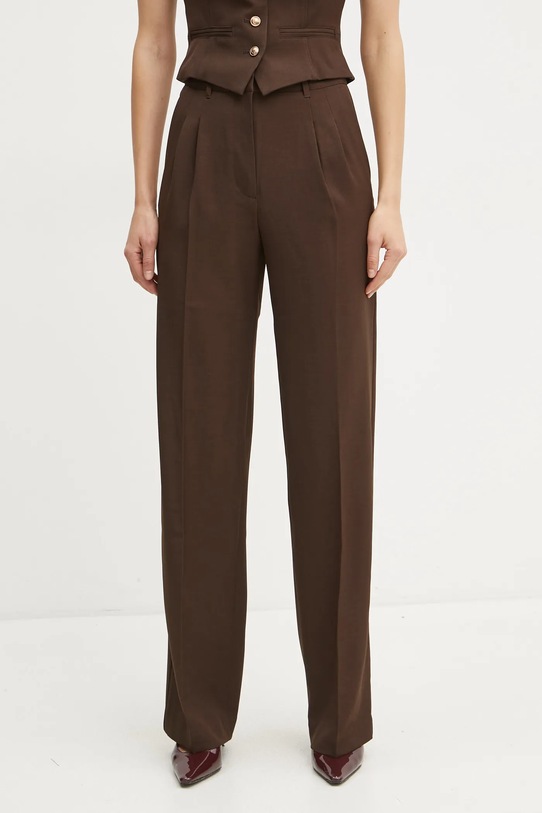 Παντελόνι Guess με ελαστάν καφέ W5RB73.WGX02