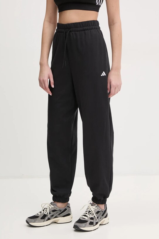 adidas pantaloni de trening Essentials tricotaj negru JD7999