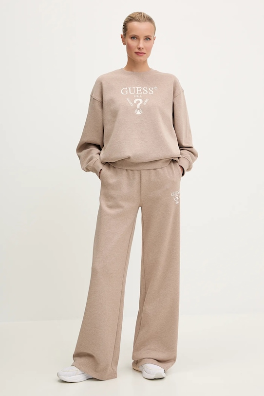 Guess pantaloni de trening ROBERTA V5RB12.KC3D2 bej SS25