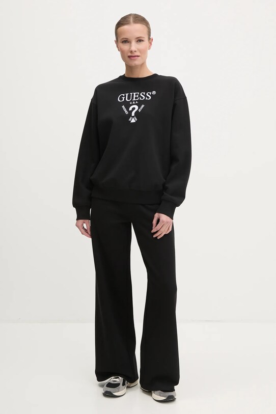 Guess pantaloni de trening ROBERTA V5RB12.KC3D2 negru SS25