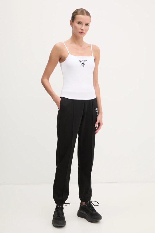 Guess pantaloni de trening ROBERTA V5RB13.KC3D2 negru SS25