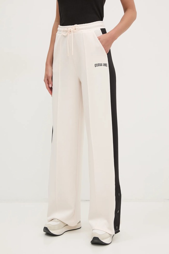 Tepláky Guess SUZANNE pletenina béžová V5RB00.KCO72