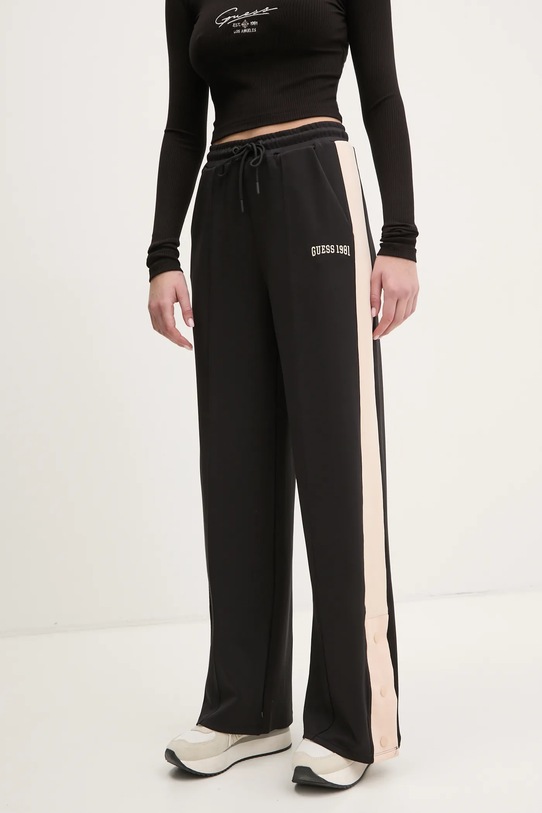 Tepláky Guess SUZANNE pletenina černá V5RB00.KCO72