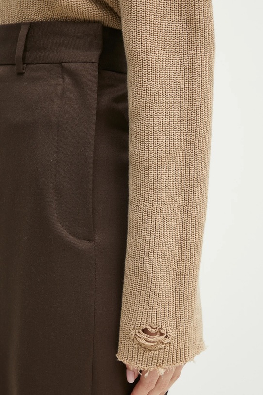 MM6 Maison Margiela pantaloni din lana S52KA0516 maro