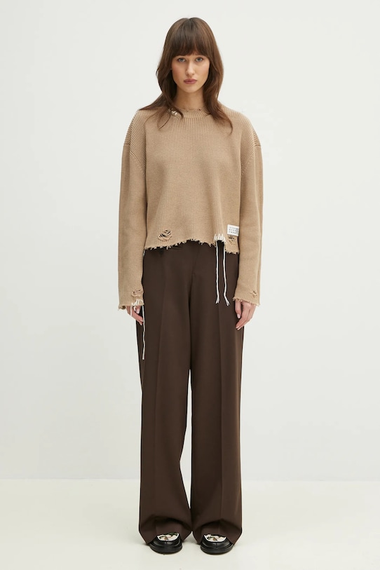MM6 Maison Margiela pantaloni in misto lana S52KA0516