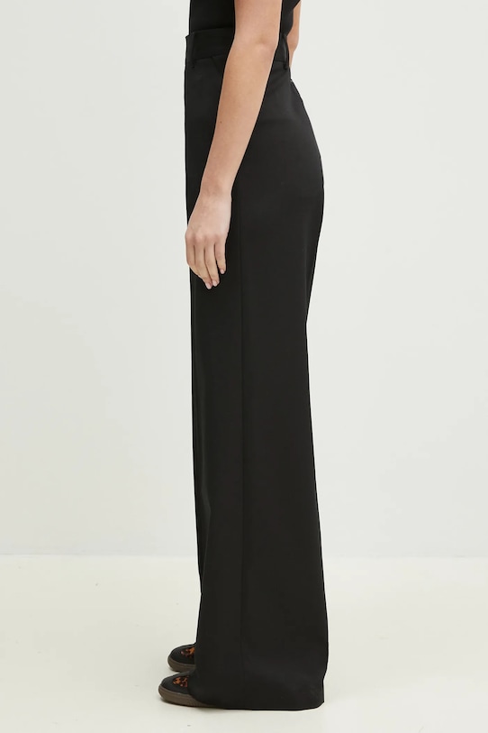 MM6 Maison Margiela spodnie z domieszką wełny S52KA0516 czarny SS25