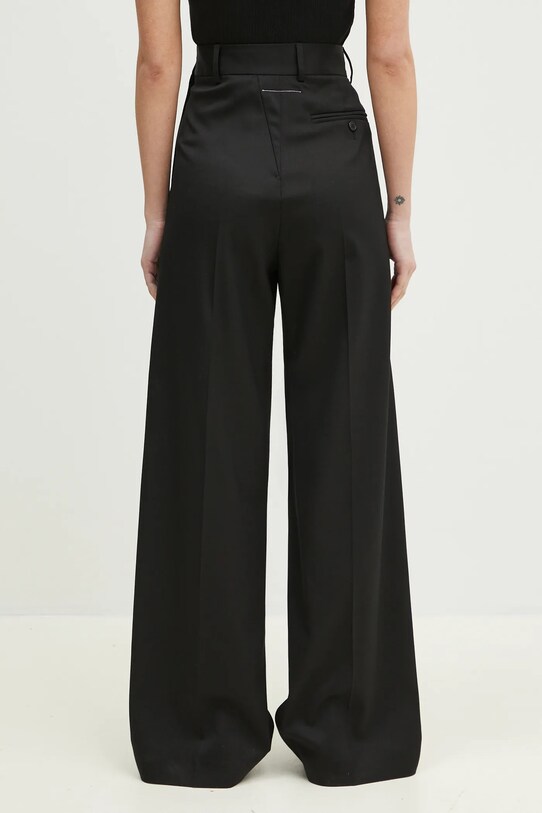 Clothing MM6 Maison Margiela wool blend trousers S52KA0516 black