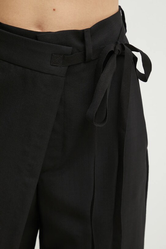 MM6 Maison Margiela spodnie wełniane czarny S52KA0518