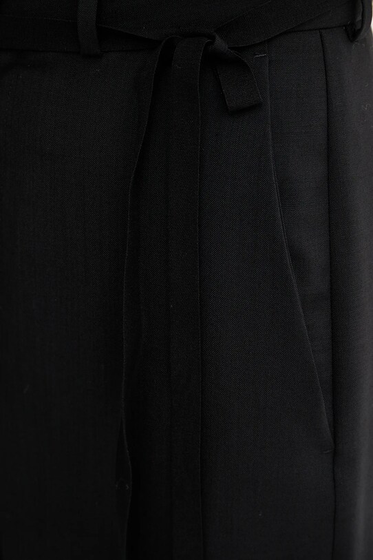 MM6 Maison Margiela pantaloni de lana S52KA0518 negru
