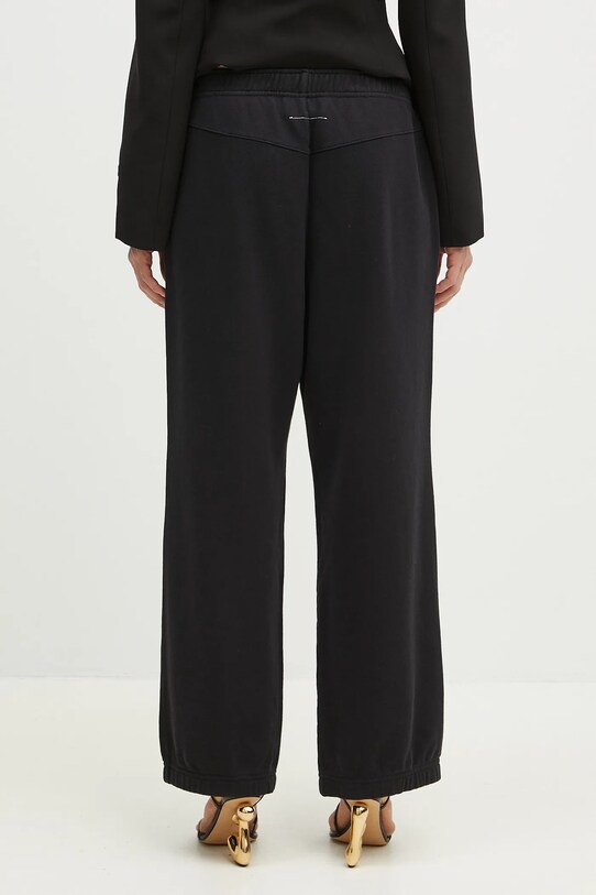 MM6 Maison Margiela pantaloni de trening din bumbac bumbac negru S62KB0227