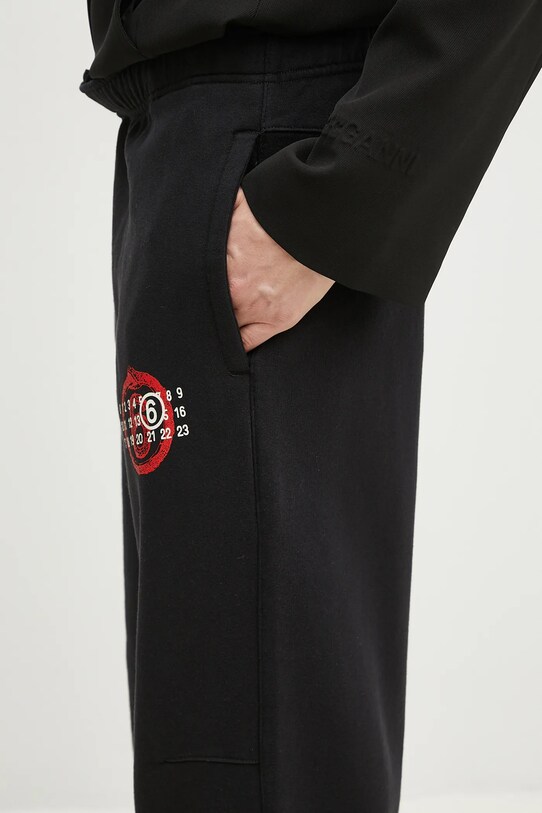 MM6 Maison Margiela pantaloni de trening din bumbac S62KB0227 negru