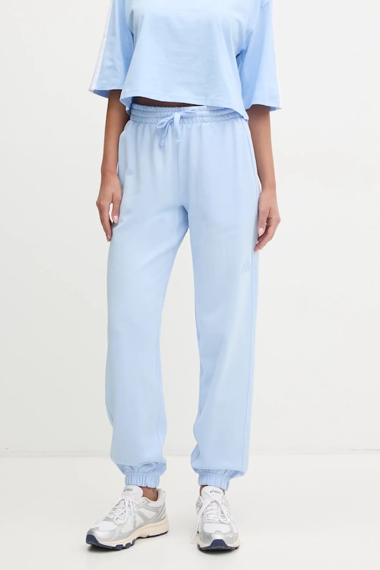 Bavlněné tepláky adidas ALL SZN pletenina modrá JD4723