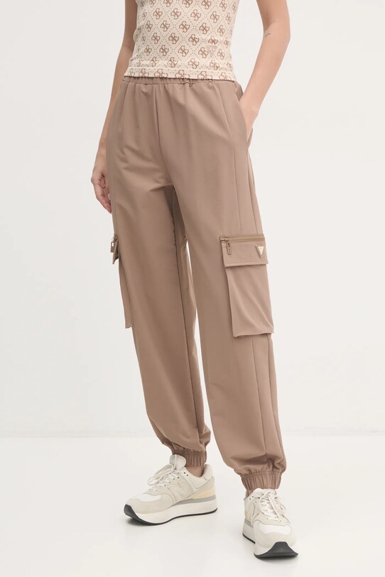 Спортивные штаны Guess CHRIS ткань коричневый V5RB10.WGUK0