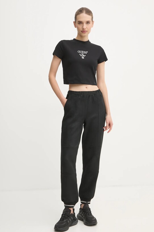 Guess pantaloni de trening MONICA V5RB05.KCJY2 negru SS25