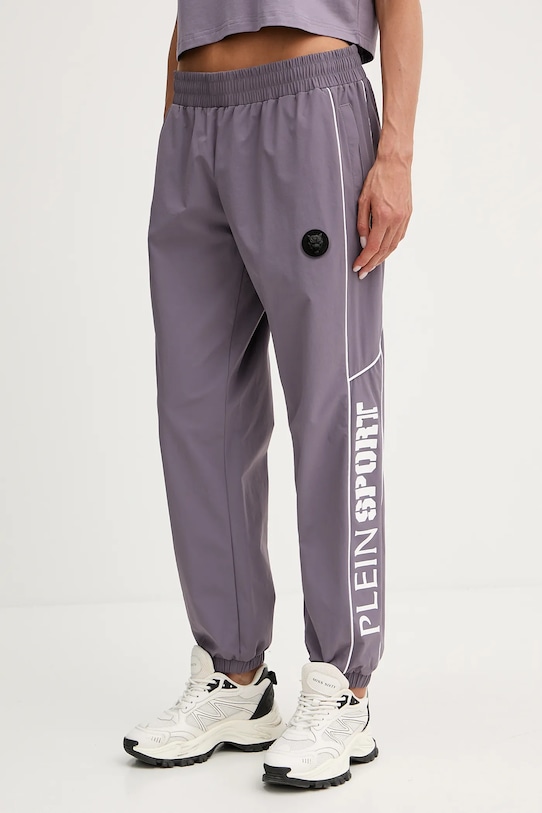 PLEIN SPORT spodnie dresowe z elastanem fioletowy SAEC.WJT2046.STE003N