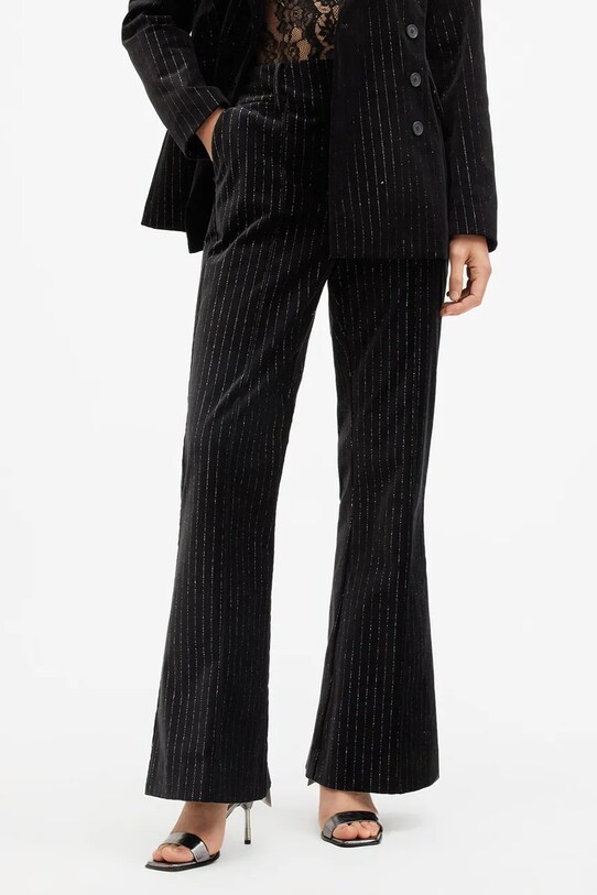 AllSaints pantaloni de bumbac SEVENH W027QB negru SS25