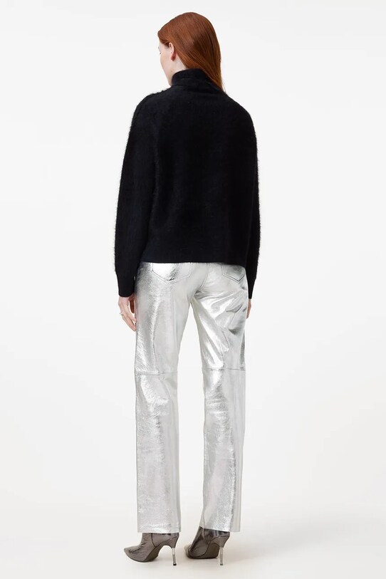 Шкіряні штани AllSaints SAIGE W047TB срібний