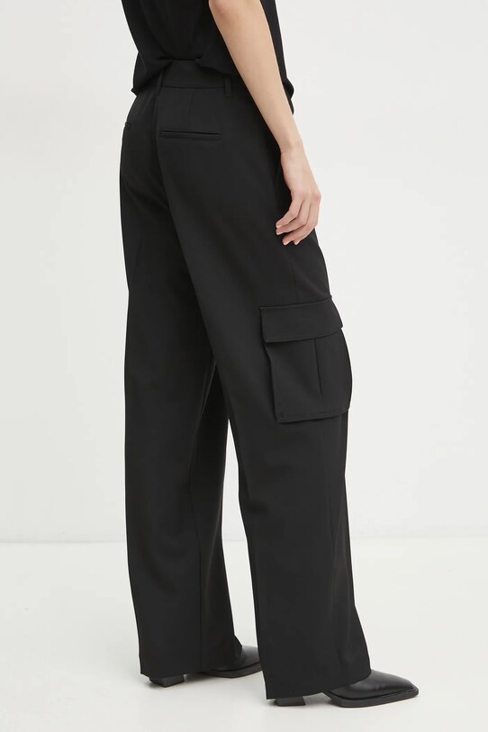 Guess pantaloni MATEA drept negru W5RB41.WGX02