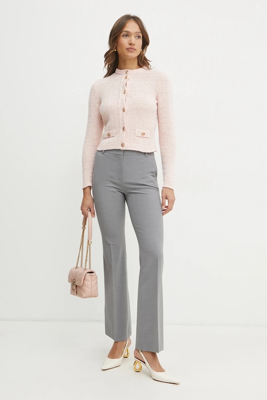 Luisa Spagnoli pantaloni in misto lana 542004 grigio SS25