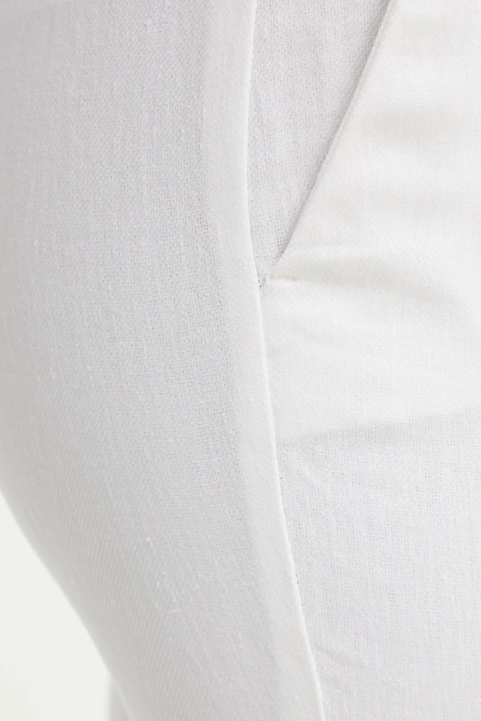 Luisa Spagnoli spodnie lniane biały 542052