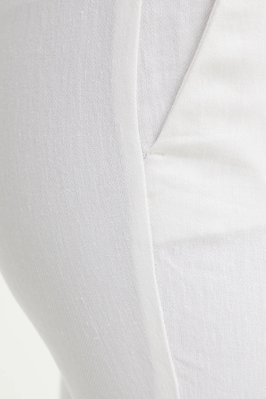 Lanene hlače Luisa Spagnoli bela 542052