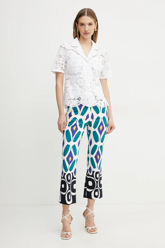Luisa Spagnoli pantaloni 542057 alb SS25