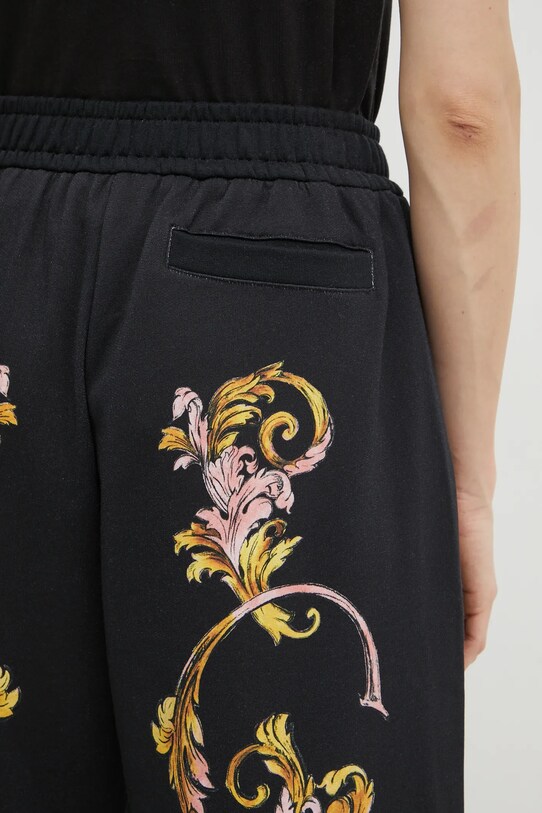 Bombažen spodnji del trenirke Versace Jeans Couture črna 78HAA3P0.FS194