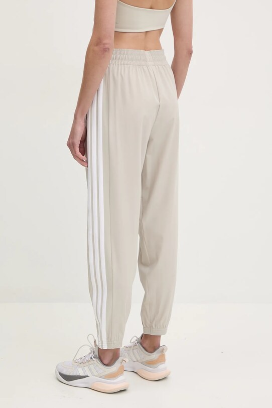 Oblečení Tréninkové kalhoty adidas Performance 3 Stripes JD6522 béžová