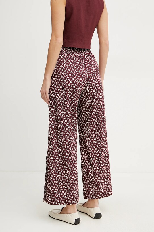 Îmbrăcăminte Marella pantaloni de bumbac CRICKET 2513131202 burgundia