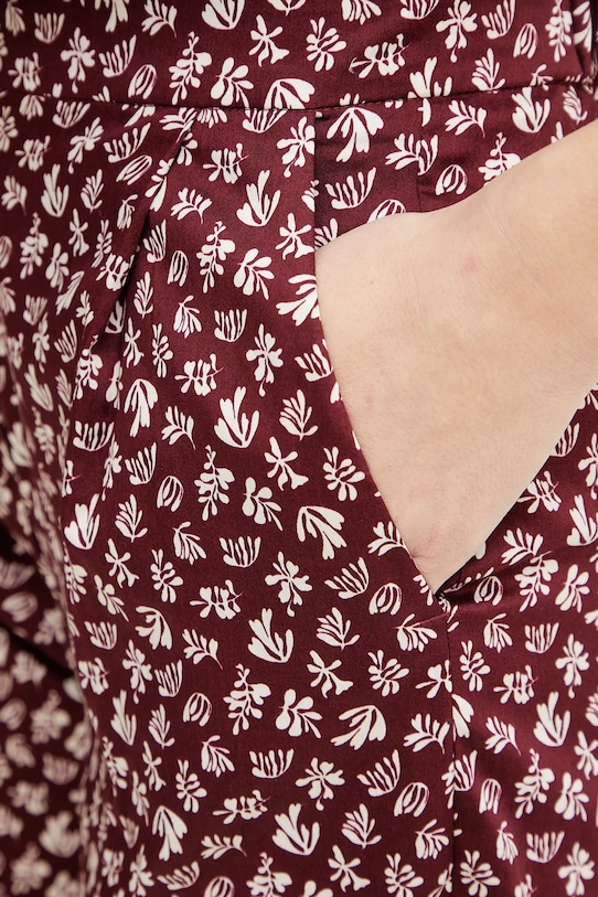 Marella pantaloni de bumbac CRICKET burgundia 2513131202