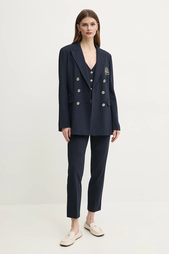 Marella pantaloni DOTTO 2513781014 bleumarin SS25
