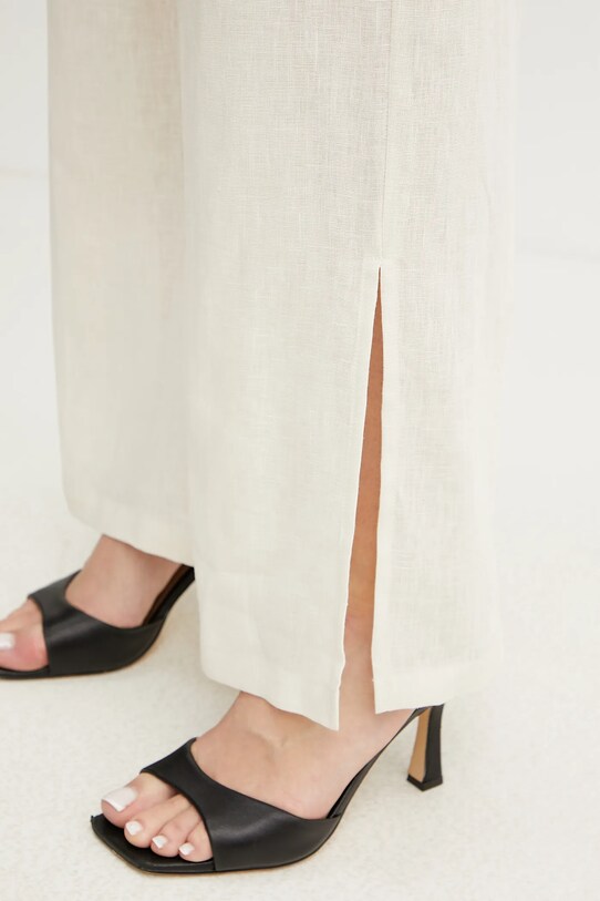 Marella pantaloni din in Emme by Marella bej 2515131072