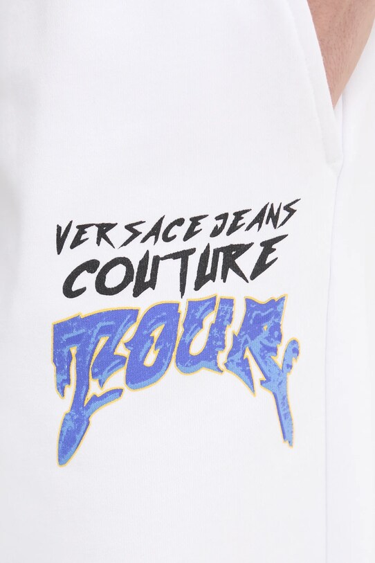 Versace Jeans Couture pantaloni della tuta di cotone bianco 78HAAC07.CF00C