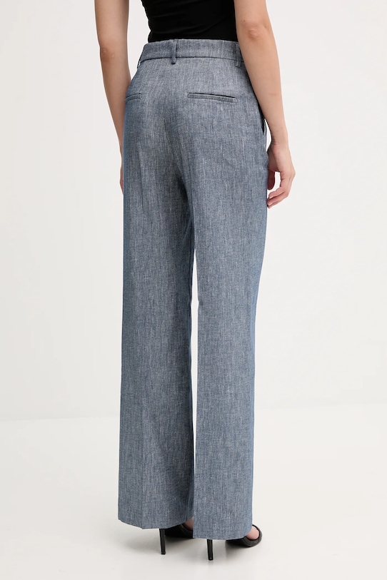 Oblečenie Ľanové nohavice Sisley 4MNULF02I modrá