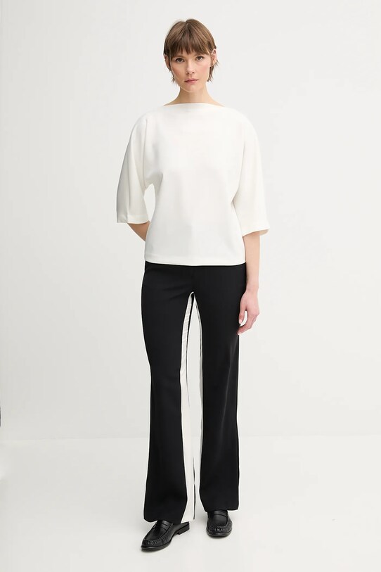 Sisley pantaloni 4QJDLF06P negru SS25