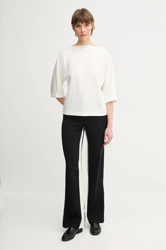 Sisley pantaloni 4QJDLF06P negru SS25