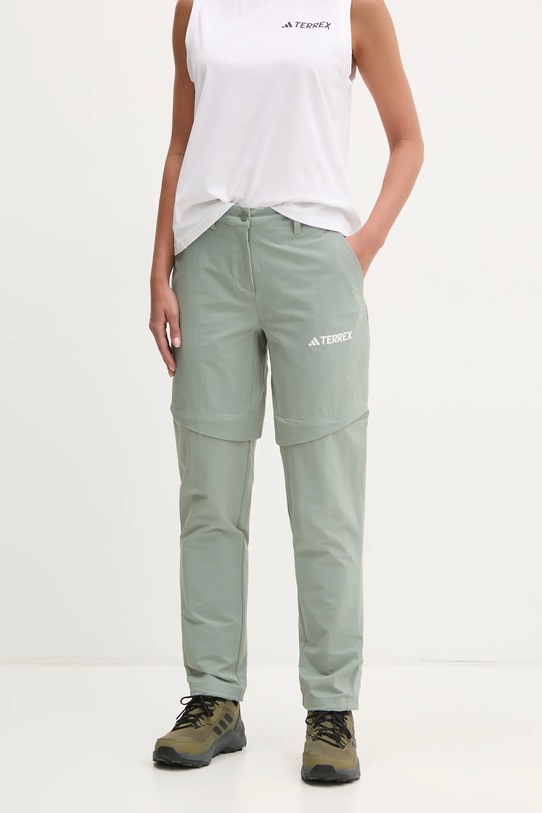 Спортивні штани adidas TERREX Multi Zip Off прямий зелений JG3714