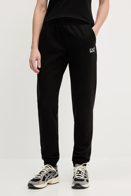 Tepláky EA7 Emporio Armani pletenina čierna AF10443.7W000075