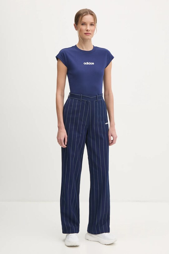 adidas Originals pantaloni PINSTRIPE PANTS JJ3482 bleumarin SS25